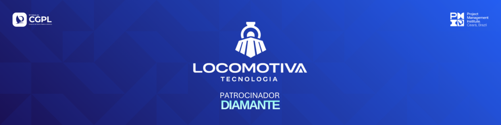 Logótipo da Locomotiva Tecnologia, Patrocinador Diamante do 16º Congresso de Gestão, Projetos e Liderança (CGPL).